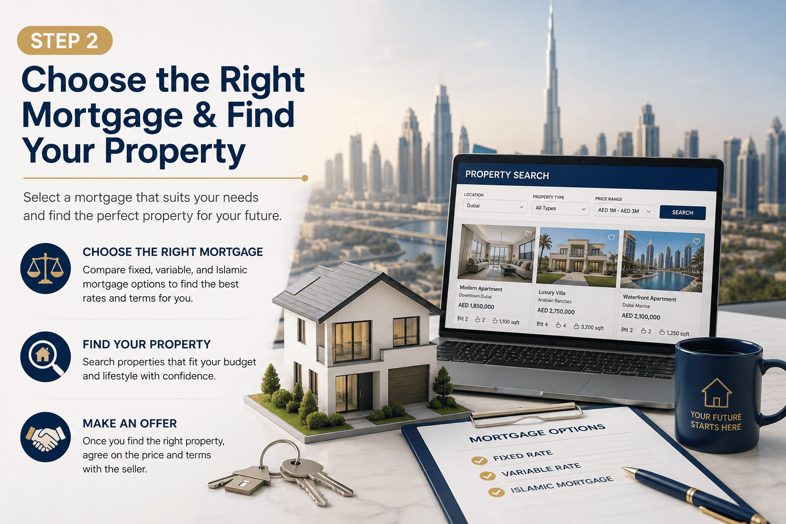 Step 2: Choose the Right Mortgage & Find Your Property