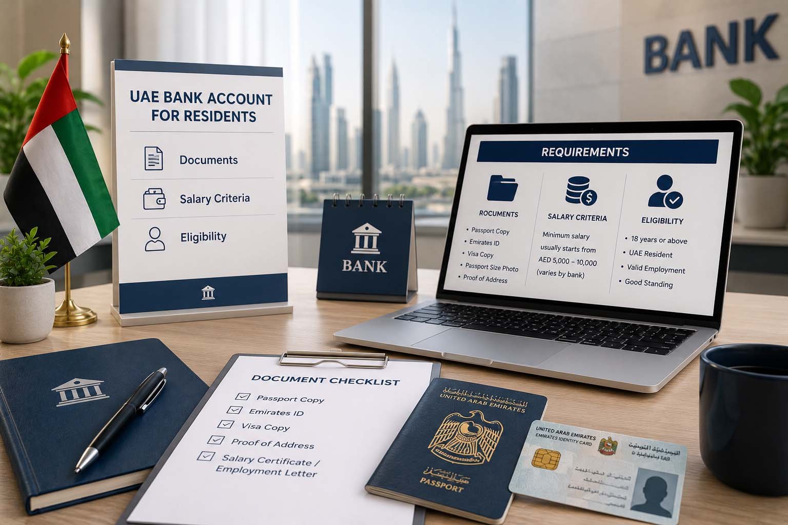 UAE Bank Account Requirements for Residents: Documents, Salary & Eligibility