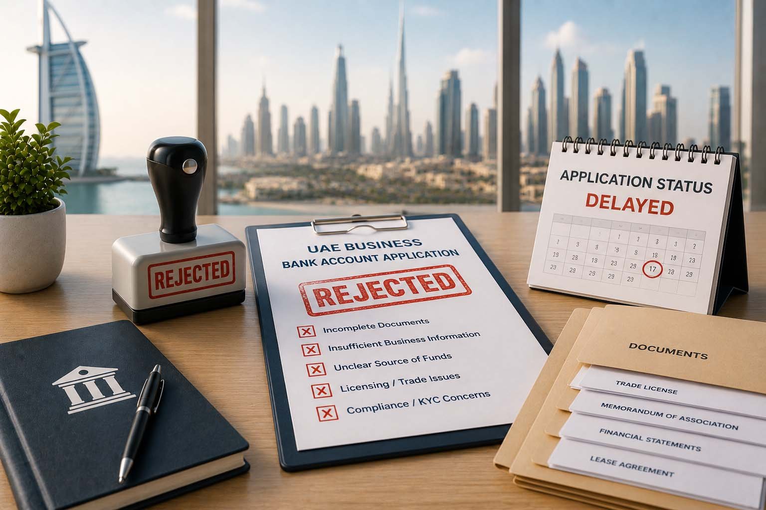 Why UAE Business Bank Account Applications Get Rejected or Delayed