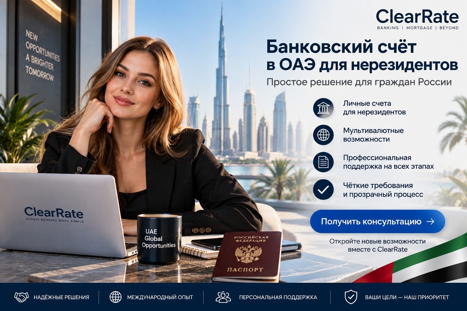 Какоткрытьбанковскийсчёт в ОАЭ гражданинуРоссии